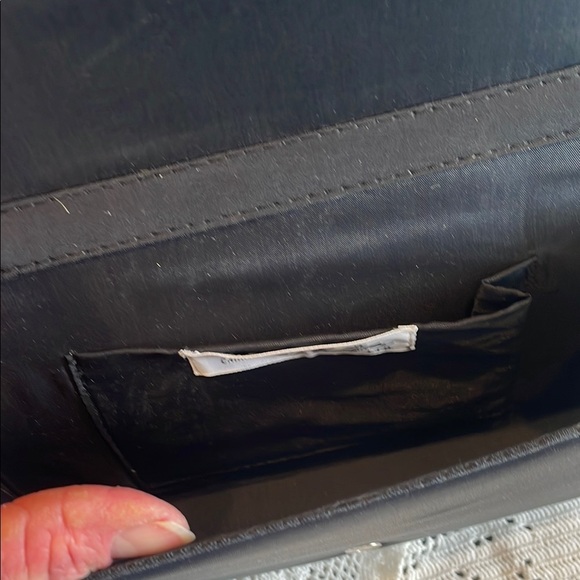 Elegant Black Clutch Bag vintage with rhinestones - Picture 2 of 4